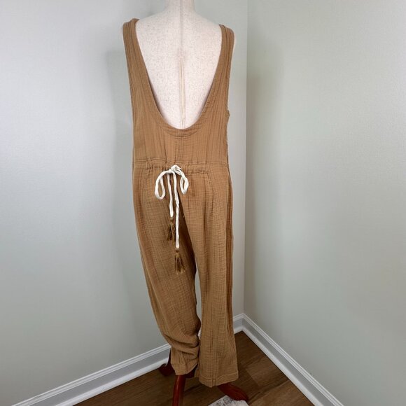 Free People "Take It asy" Tie Back Cotton Jumpsuit - Picture 3 of 5